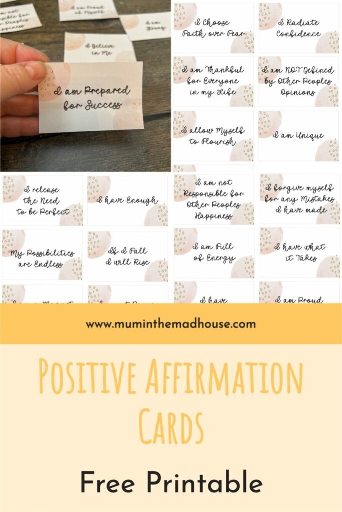 Free Printable Positive Affirmation Cards Mum In The Madhouse