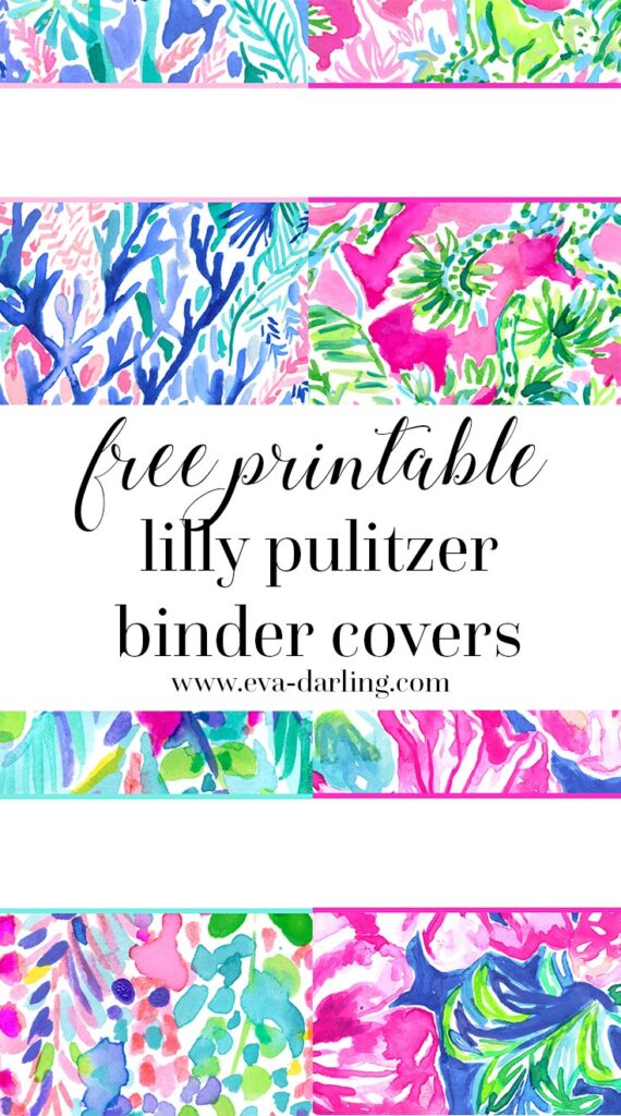 Free Printable Preppy Lilly Pulitzer Binder Covers Eva Darling
