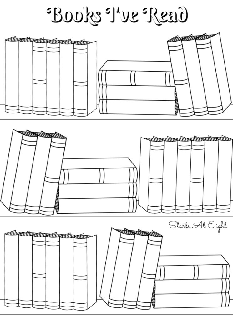 FREE Printable Reading Logs Full Sized Or Adjustable For Your Bullet Journal StartsAtEight