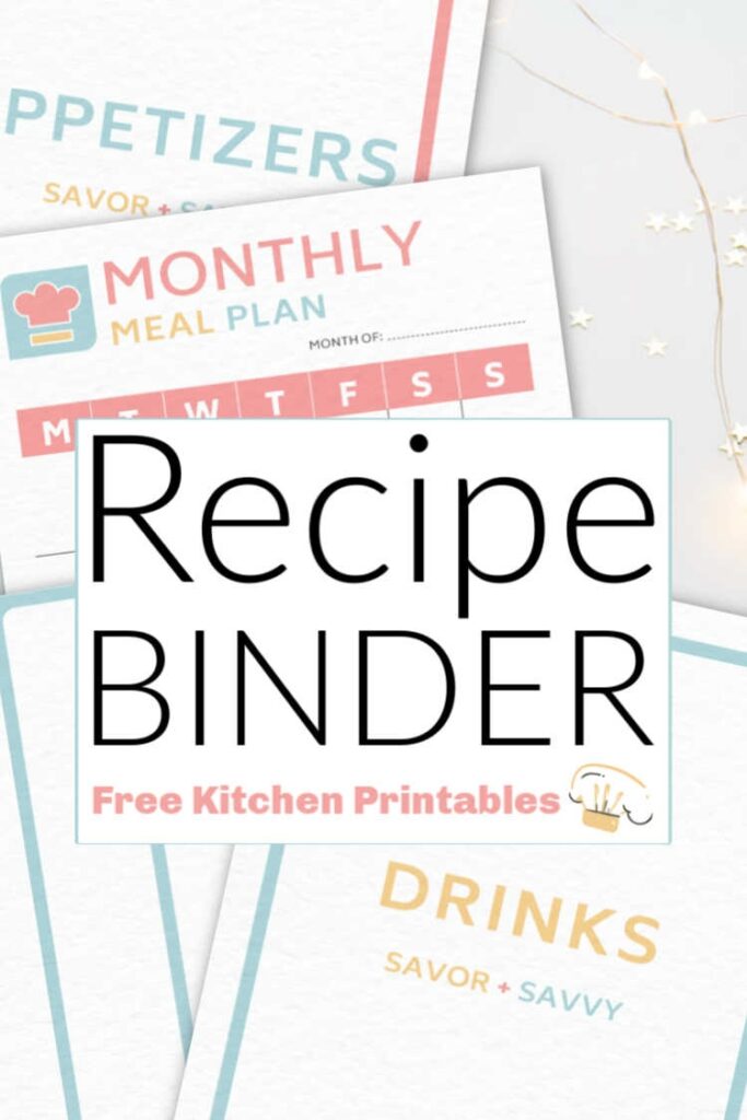 Free Printable Recipe Binder Savor Savvy