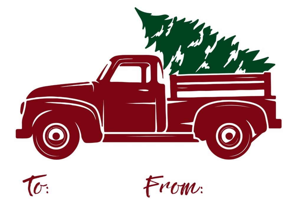 Free Printable Red Truck Christmas Gift Tags Mama Cheaps Christmas Red Truck Christmas Gift Tags Christmas Truck
