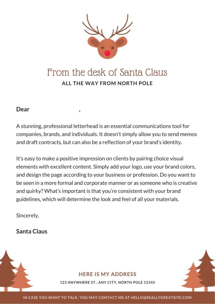 Free Printable Letters From Santa North Pole