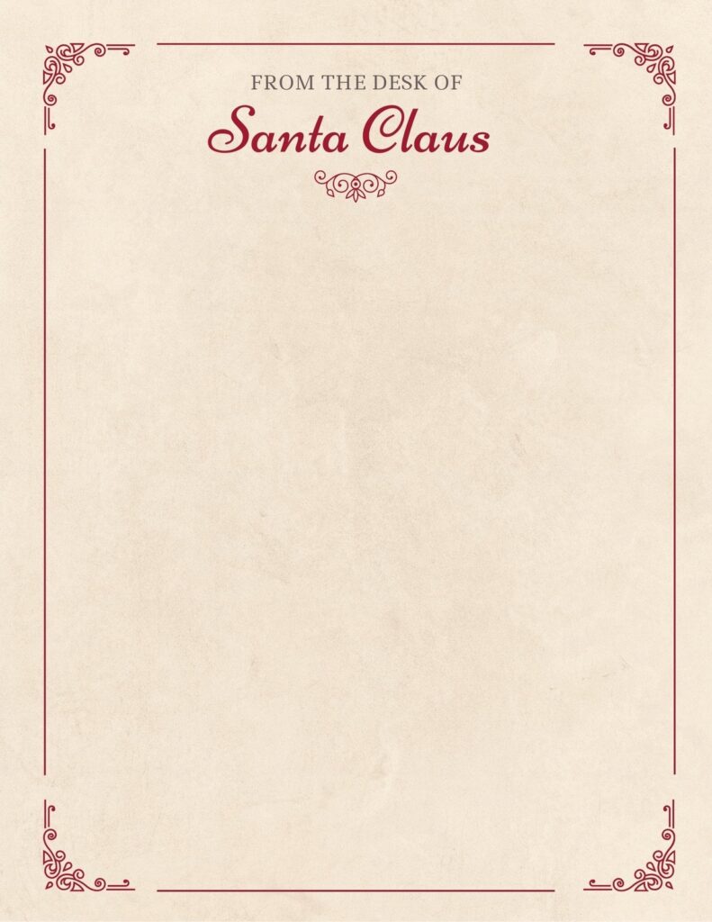 Free Santa Letter Template Printable