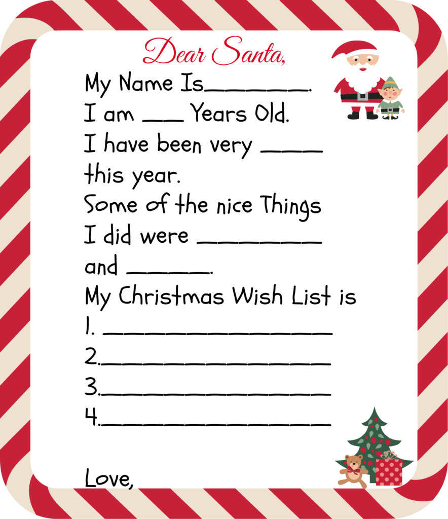 Free Printable Santa Letters For Kids Christmas Letter Template Christmas Letter Template Free Christmas Lettering