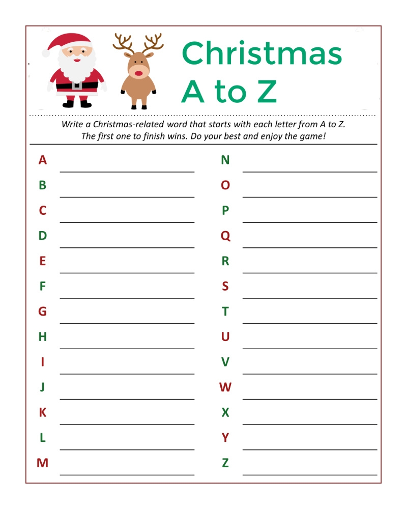 Free Christmas Game Printable