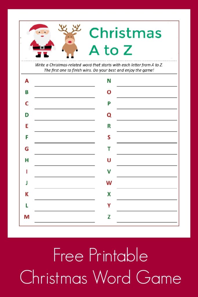 Free Printable Santa s Christmas Word Game Mama Likes This