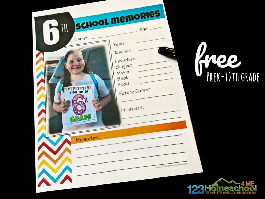 FREE Printable School Memory Book with Pdf Template 