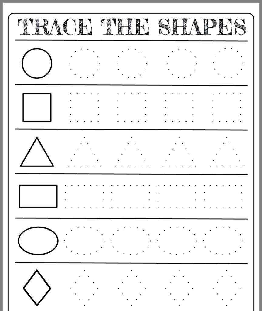 Free Printable Shapes Worksheets For Toddlers And Preschoolers Free Preschool Worksheets Printable Preschool Worksheets Tracing Worksheets Preschool