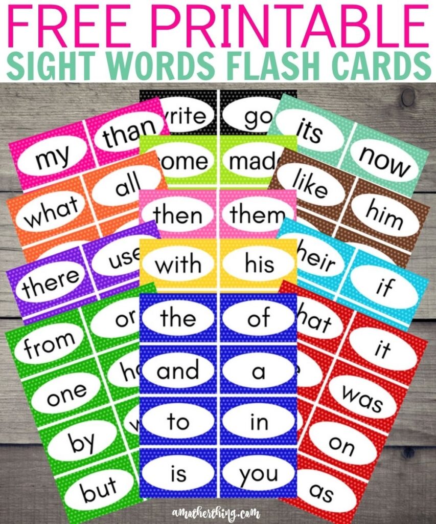 Free Printable Sight Words Flash Cards Sight Word Flashcards Sight Words Printables Preschool Sight Words