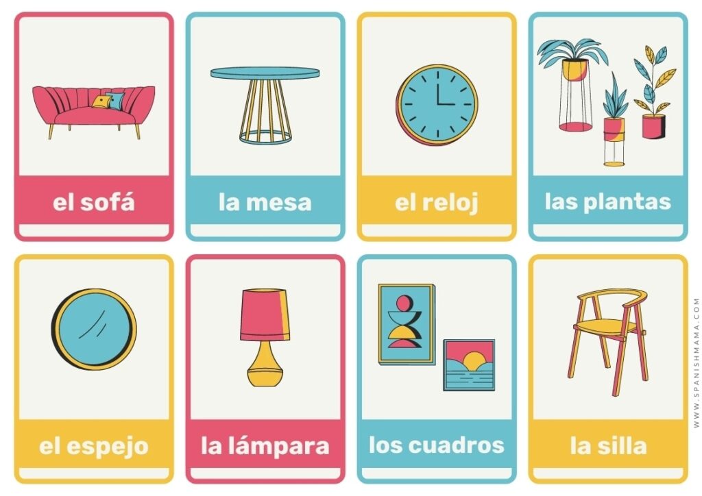 Free Printable Spanish Flashcards For Kids and Posters Spanish Mama