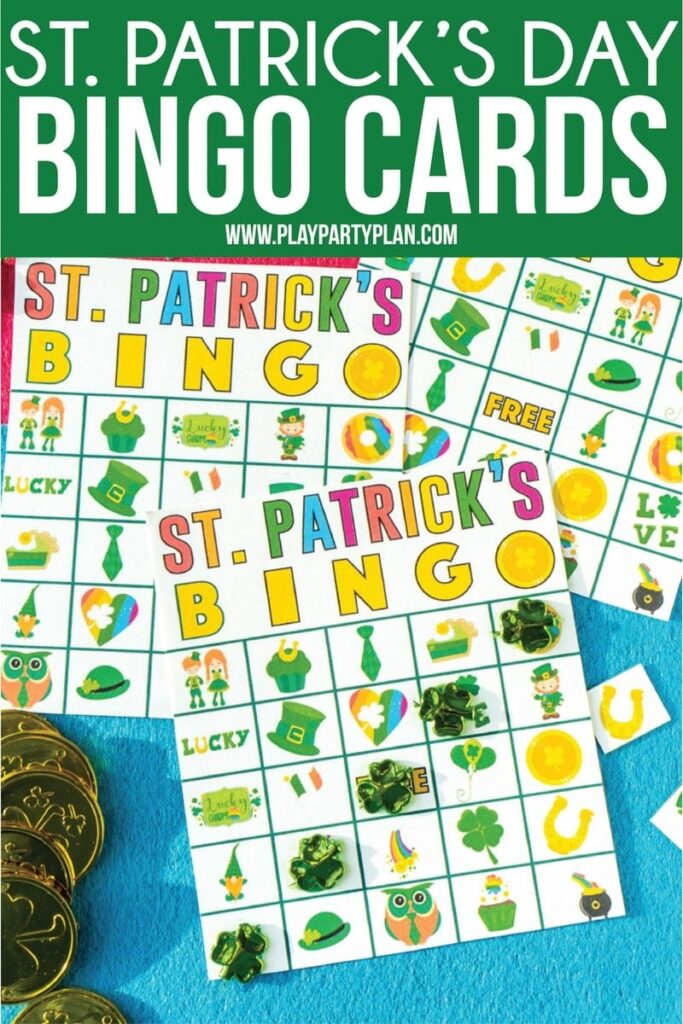 Free Printable St Patrick s Day Bingo Cards Play Party Plan