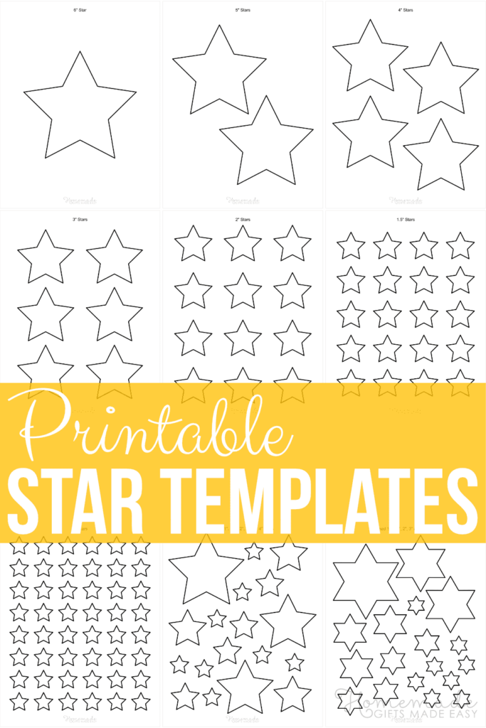 Free Printable Star Templates Outlines Small To Large Sizes 1 Inch To 8 Inch