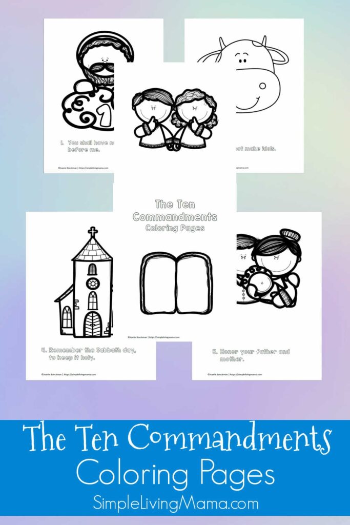 Free Printable Ten Commandments Coloring Pages Simple Living Mama