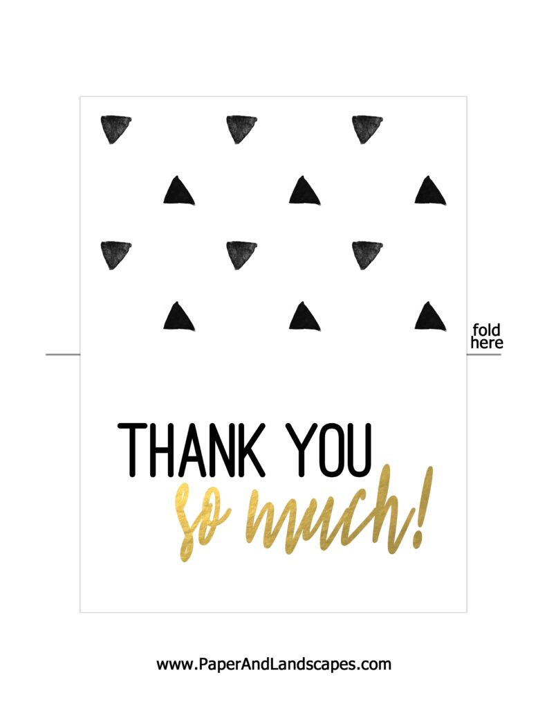 Thank You Printable Cards Free