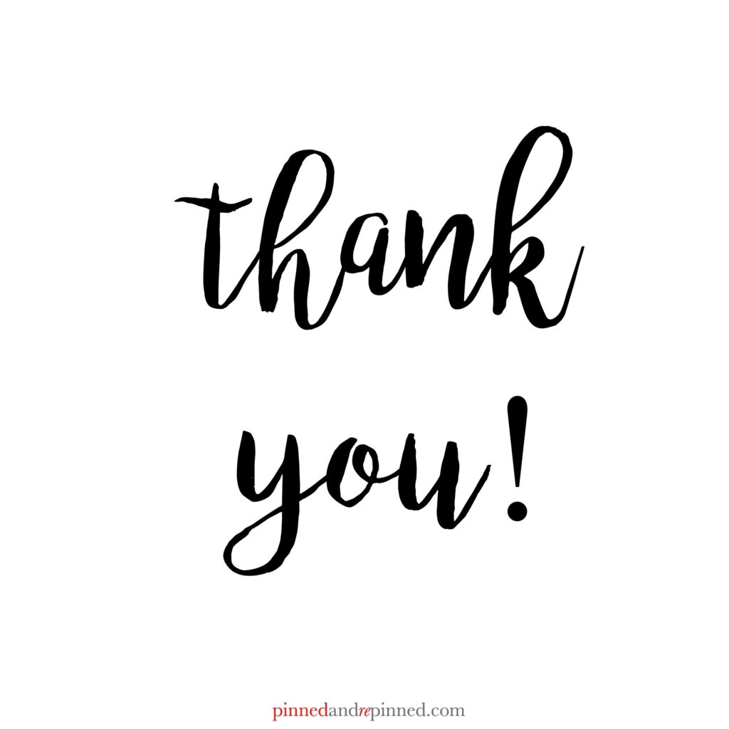 Free Printable THANK YOU Quote
