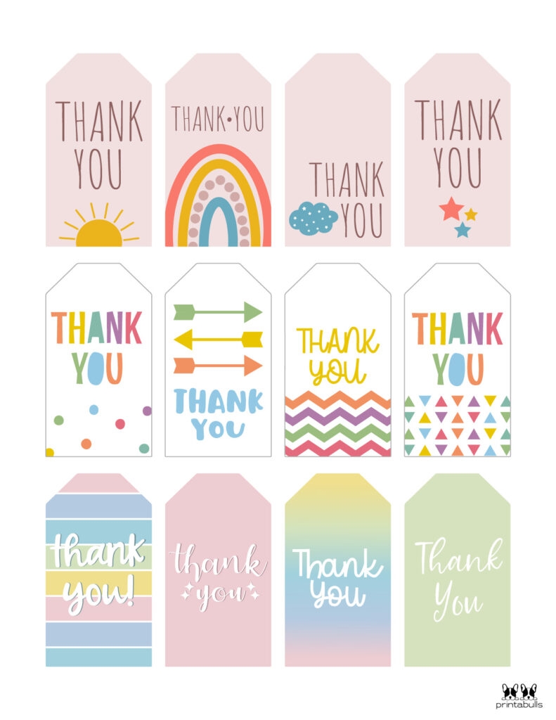 Free Printable Thank You Tags 300 Tags Printabulls