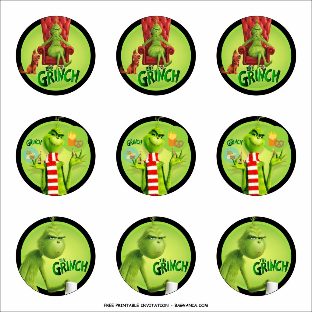 FREE PRINTABLE The Grinch Birthday Party Kits Template Birthday Party Kits Grinch Images Grinch Christmas Decorations