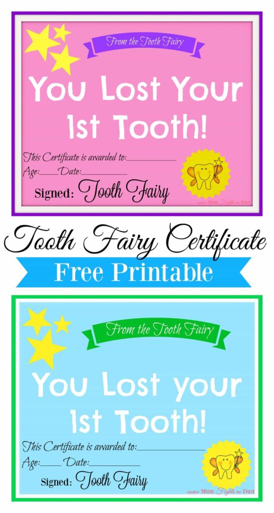 Free Printable Tooth Fairy Certificate Another Mum Fights The Dust Tooth Fairy Letter Tooth Fairy Letter Template Tooth Fairy Certificate