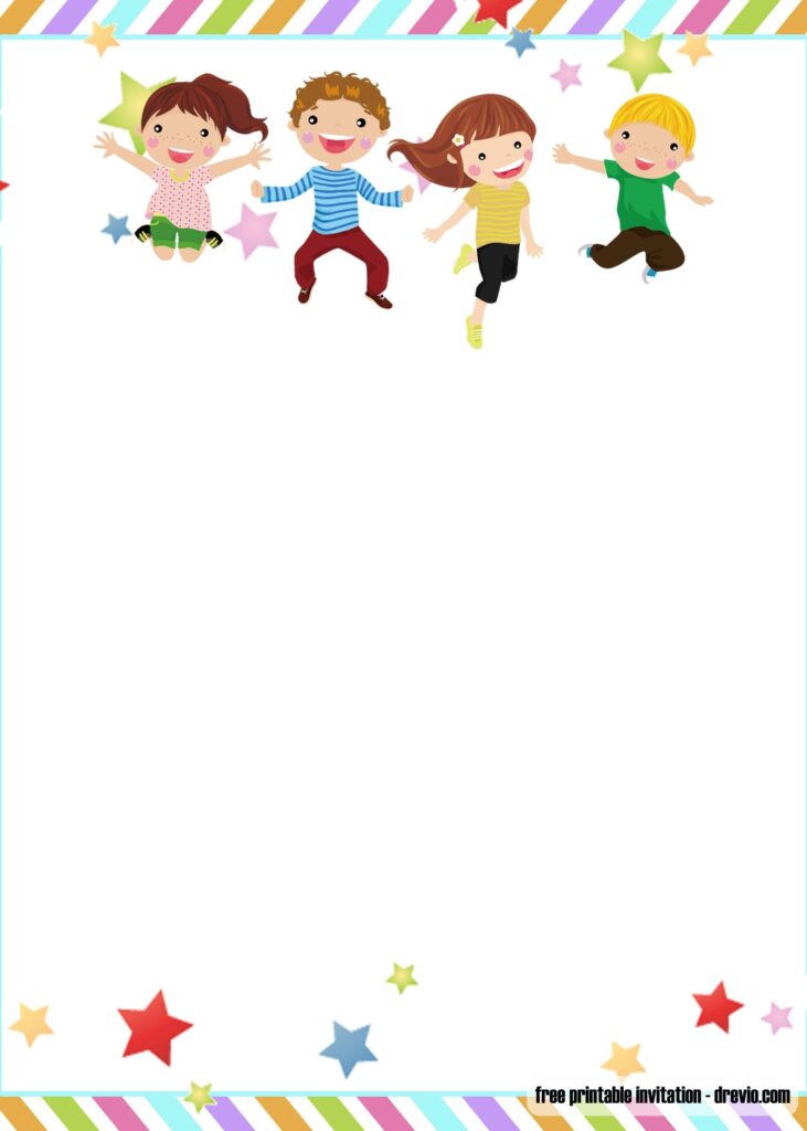 Free Printable Trampoline Birthday Party Invitation Template Free