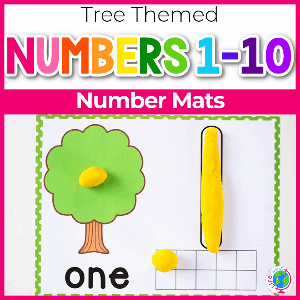 Free Printable Tree Play Dough Counting Mats 1 10