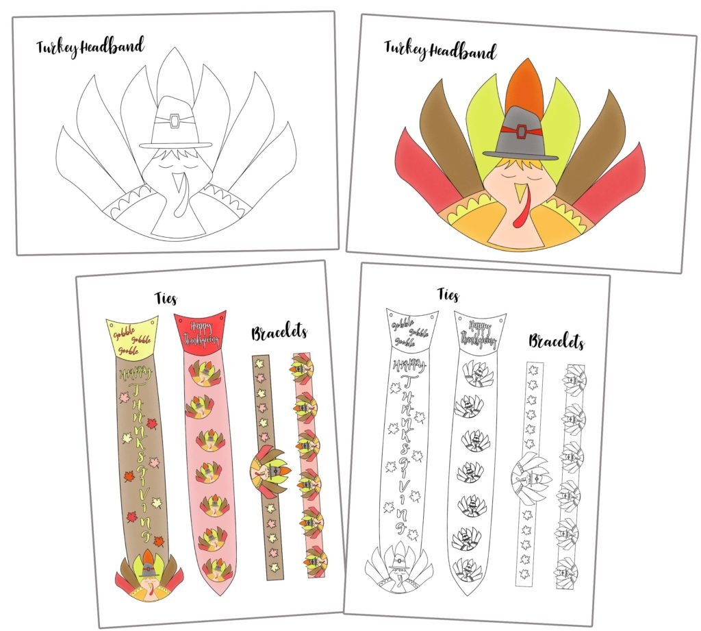 Free Printable Turkey Headband Craft Template