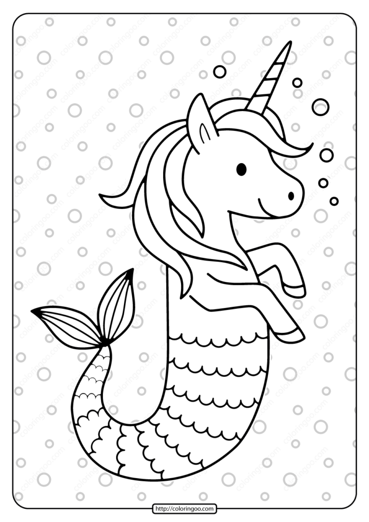 Free Printable Unicorn Seahorse Pdf Coloring Page High Quality Free Printa Kids Printable Coloring Pages Unicorn Coloring Pages Free Printable Coloring Sheets