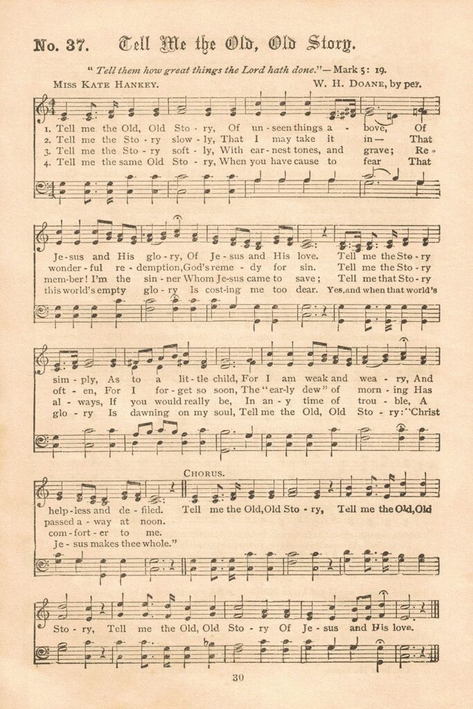Free Printable Vintage Gospel Hymns Sheet Music Rose Clearfield