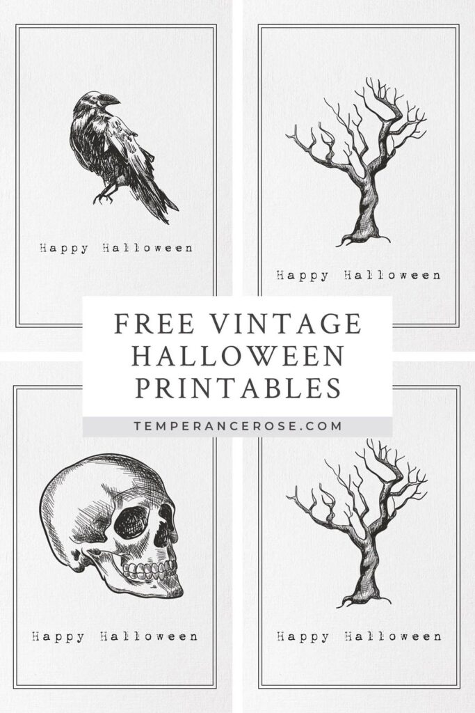 Free Printable Vintage Halloween Wall Art Vintage Halloween Printables Vintage Halloween Prints Halloween Prints