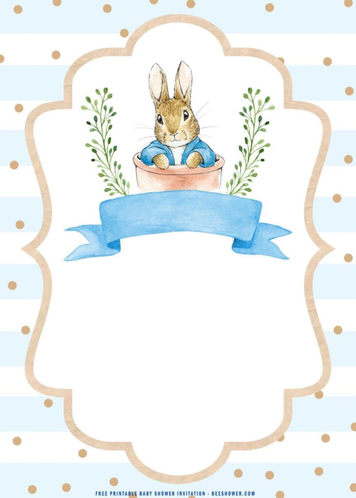 FREE Printable Watercolor Peter The Rabbit Baby Shower Invitation Templates FR Rabbit Baby Shower Invitations Rabbit Baby Shower Peter Rabbit And Friends