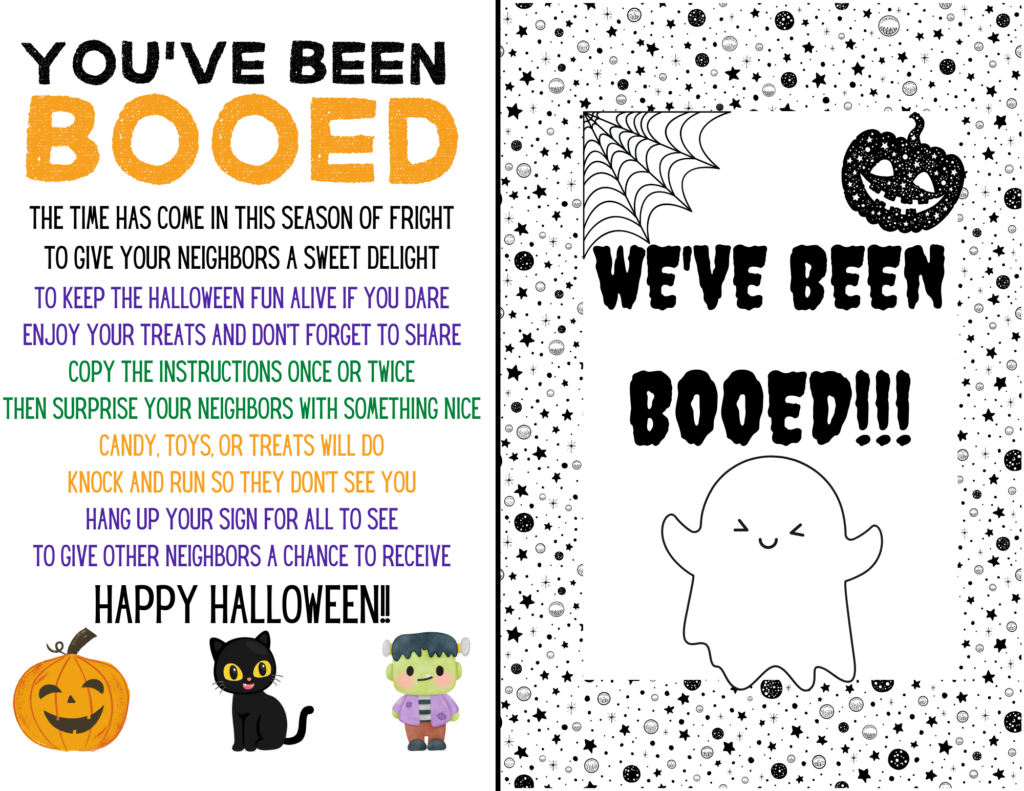 You've Been Booed Printable Free