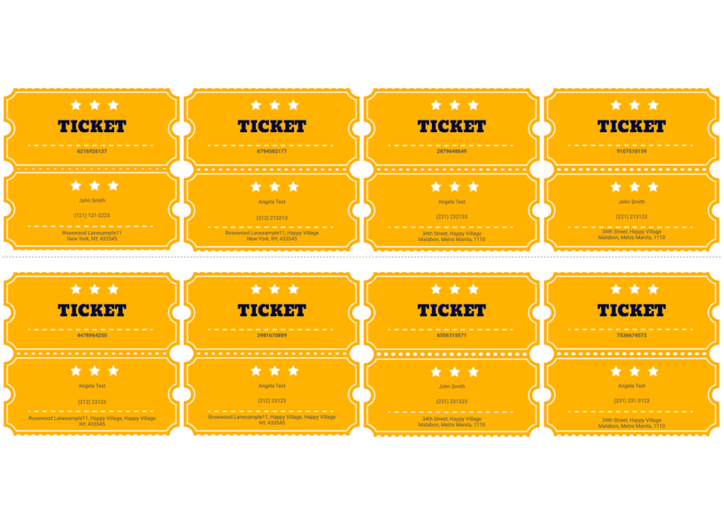 Free Raffle Ticket Template PDF Templates Jotform