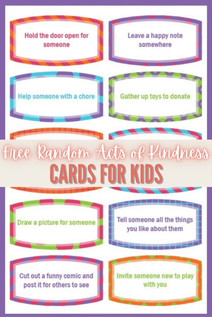 Free Printable Random Acts Of Kindness Cards Pdf