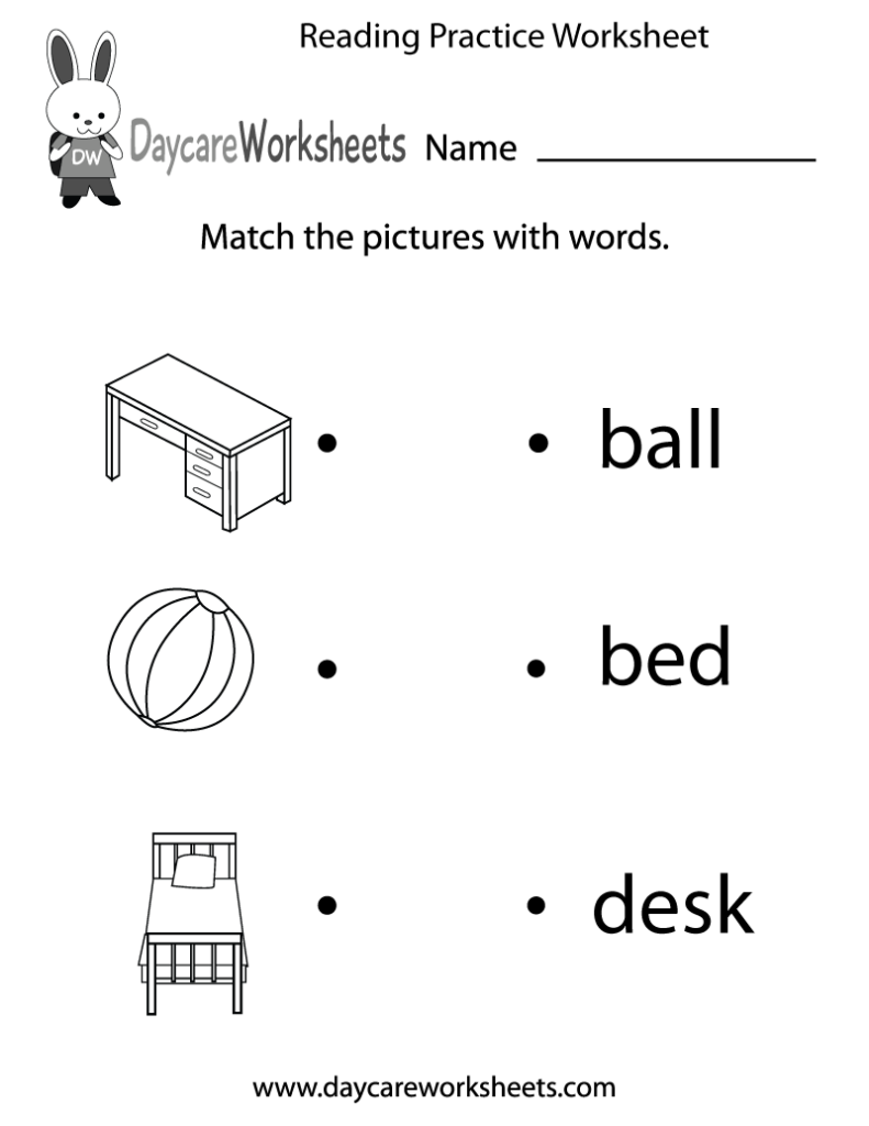 Free Reading Practice Worksheet For Preschool