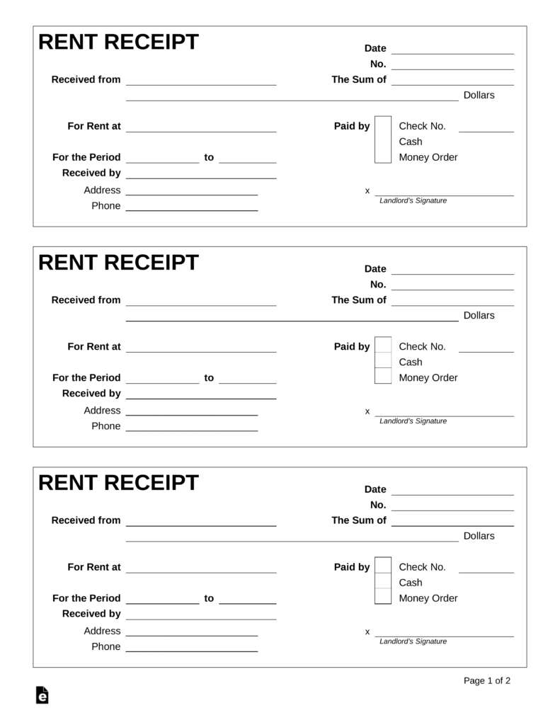 Free Rent Receipt Template PDF Word EForms Free Fillable Forms Invoice Template Word Receipt Template Peer Editing