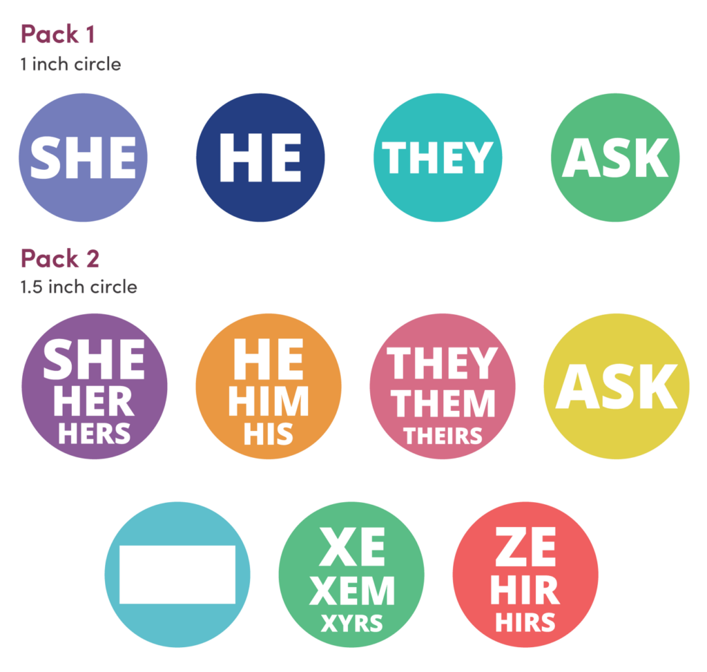 Free Resource Pronoun Sticker And Button Designs By YupGup Medium