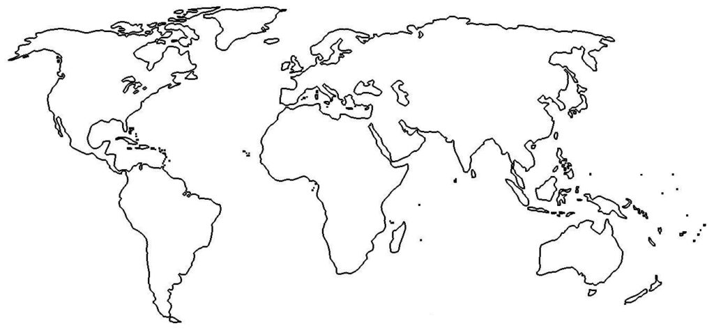 Blank World Map Free Printable