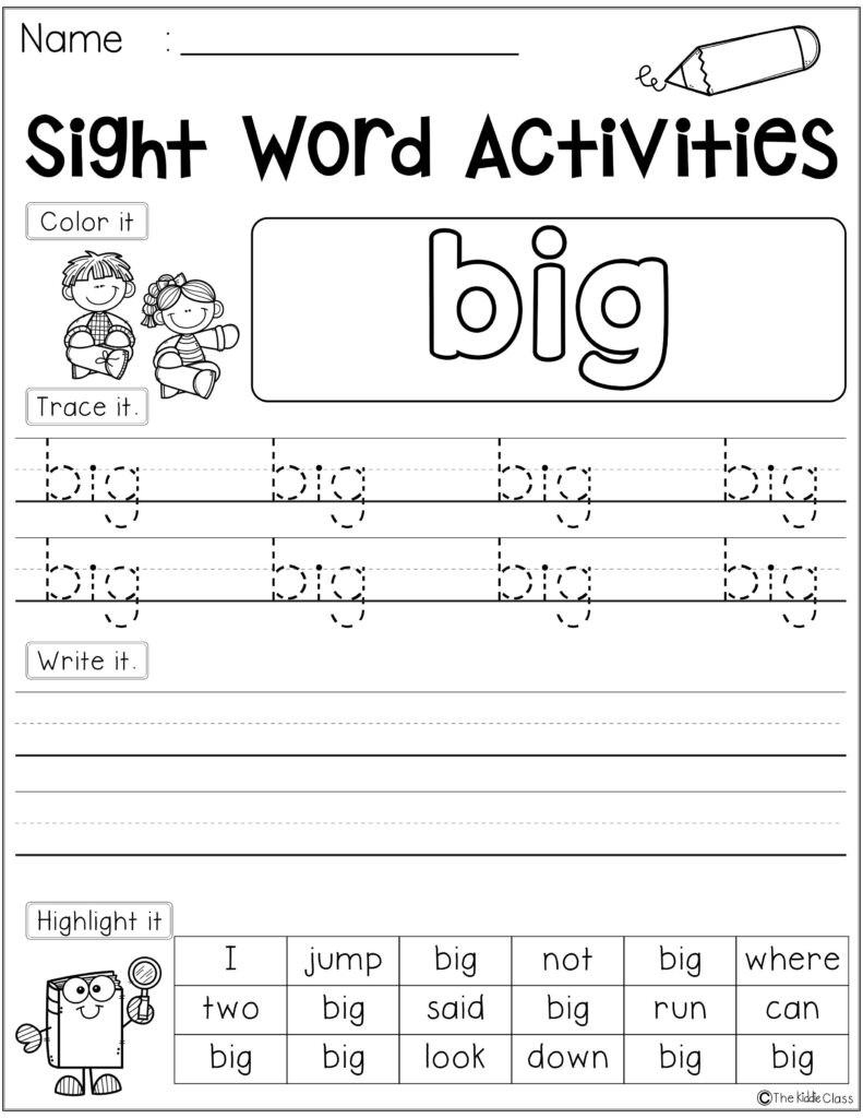 Free Sight Word Activities Sight Word Worksheets Word Activities Sight Words