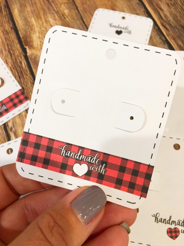 Printable Earring Card Template Free Download