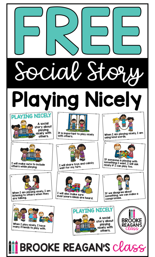 Free Social Story Playing Nicely Teaching Social Skills Social Emotional Activities Social Emotional Learning Activities