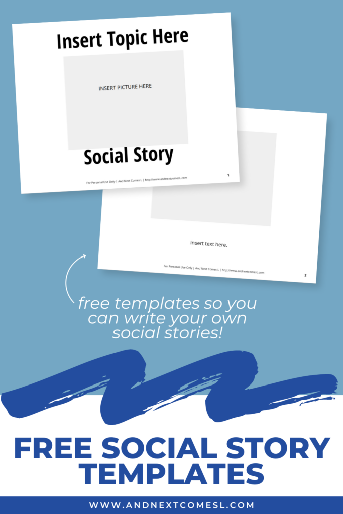 Free Social Story Templates And Next Comes L Hyperlexia Resources