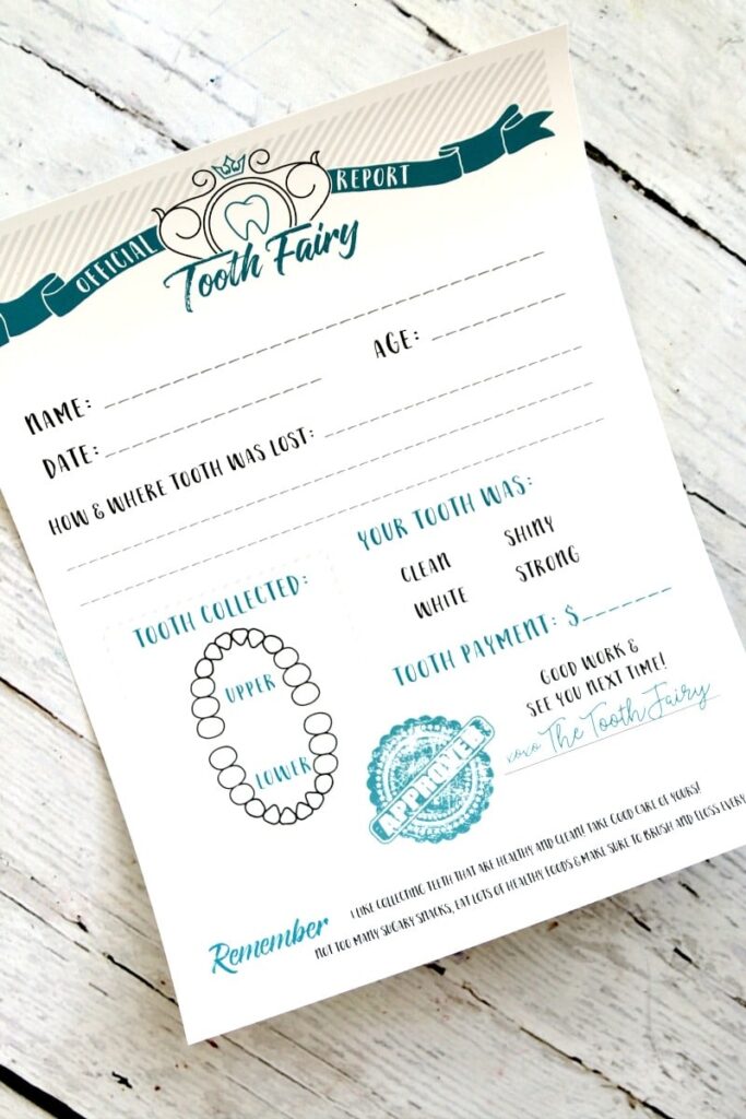 FREE Tooth Fairy Certificate Printable MomDot