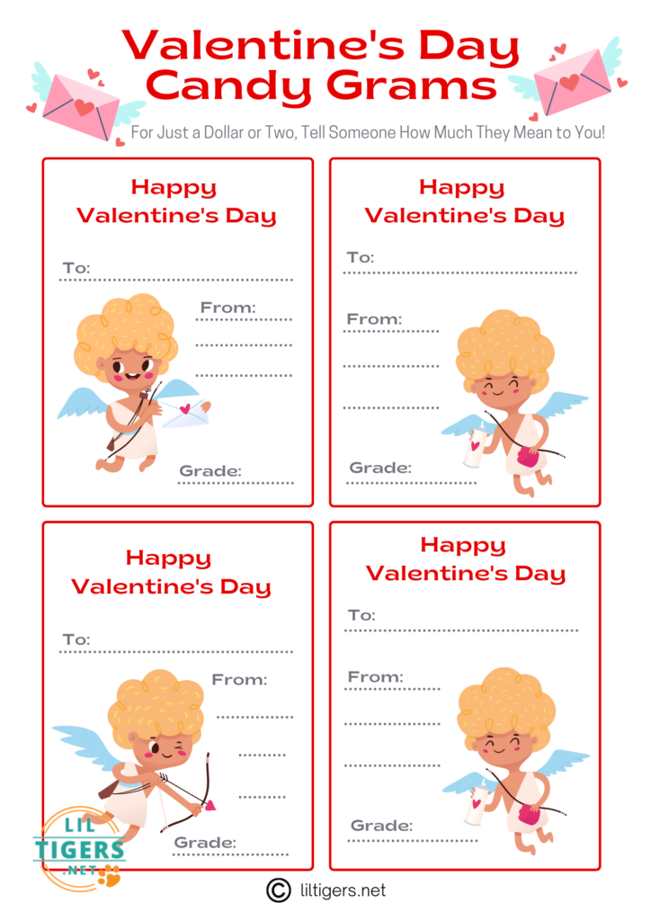 Free Valentine s Day Candy Gram Printables Lil Tigers Lil Tigers