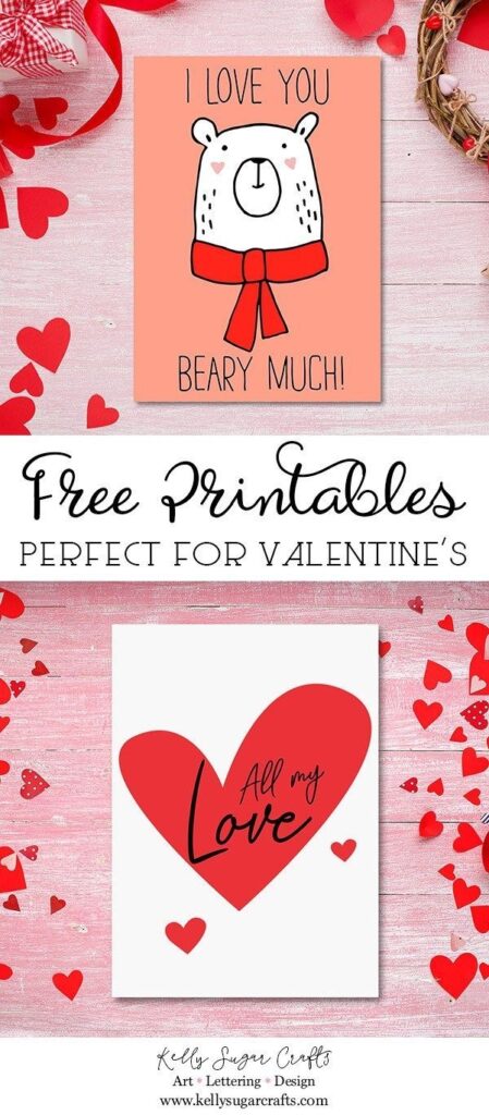 Free Valentine s Day Printable Cards Kelly Sugar Crafts Printable Valentines Cards Free Valentines Day Cards Happy Valentines Day Card