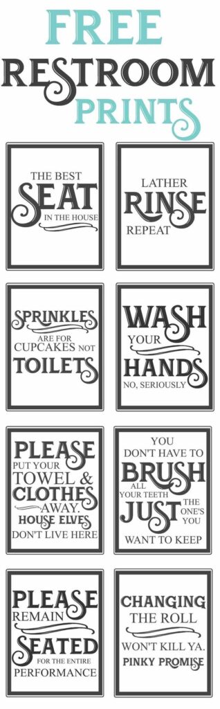 Free Vintage Bathroom Printables The Mountain View Cottage Bathroom Printables Vintage Inspired Bathroom Vintage Bathroom