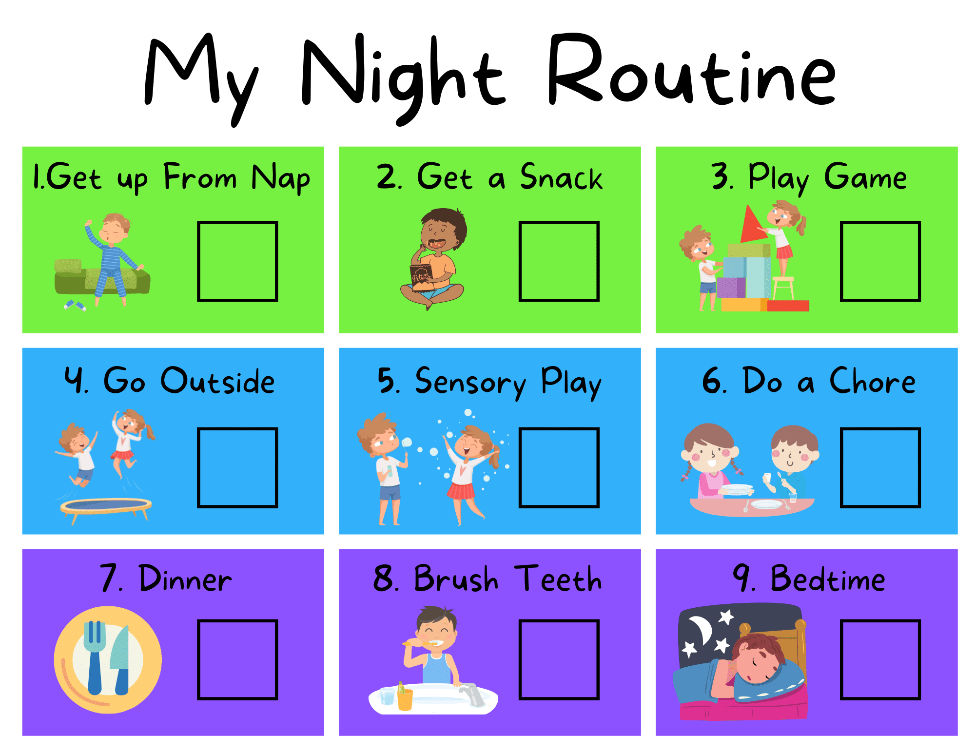 Autism Visual Schedule Printables