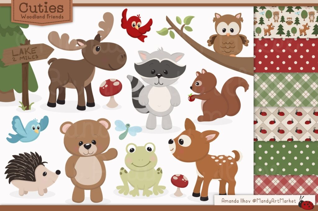 Printable Free Woodland Animal Clipart