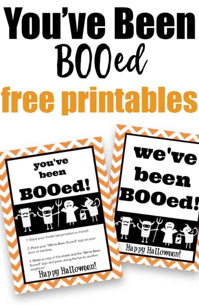 You've Been Booed Free Printable