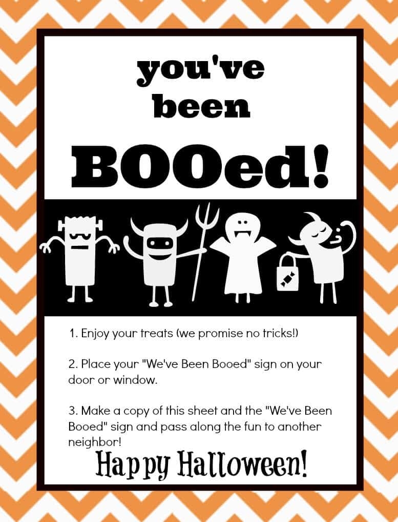Free You ve Been BOOed Free Printables For Halloween Boo Bags