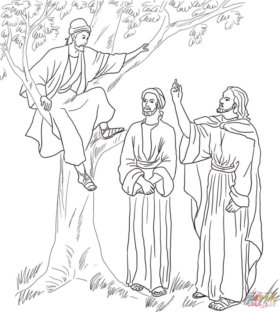 Free Zacchaeus Coloring Page Printable Download Free Zacchaeus Coloring Page Printable Png Images Free ClipArts On Clipart Library