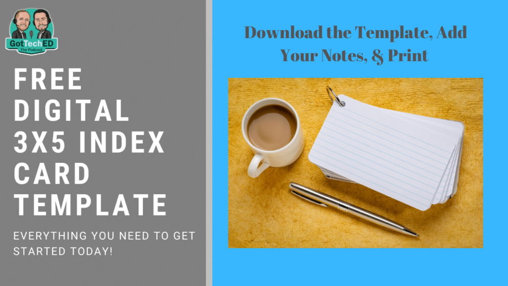 Freebie Customizable And Printable 3x5 Index Card Template Welcome To GotTechED